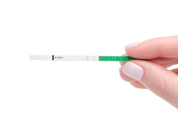 Testele de ovulație pozitive în mână — Fotografie, imagine de stoc