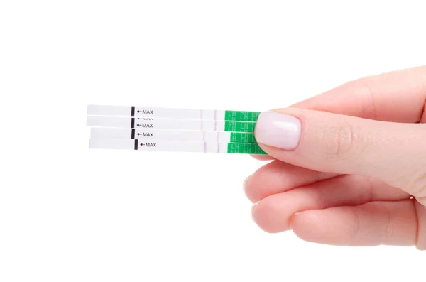 Tests d'ovulation positifs à la main — Photo