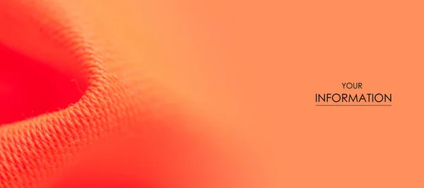 Tejido rojo naranja textil material textura patrón — Foto de Stock