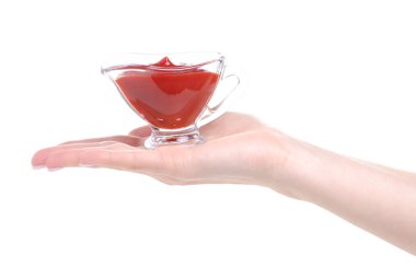 elinde sauceboat domates