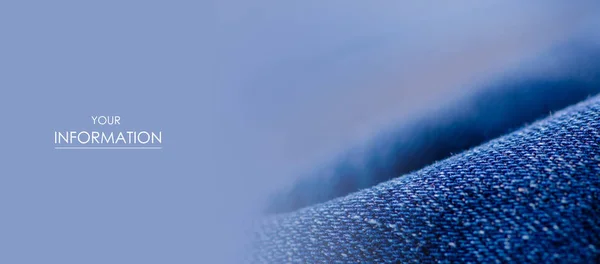 Blauwe jeans stof doek materiaal textuur textiel macro patroon — Stockfoto