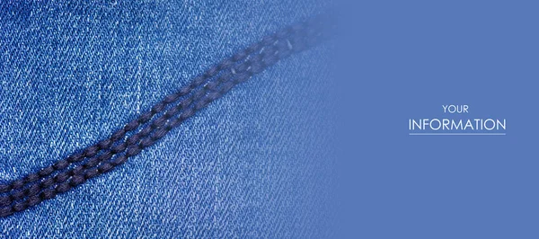 Tessuto blu jeans tessuto tessuto texture tessuto macro modello — Foto Stock