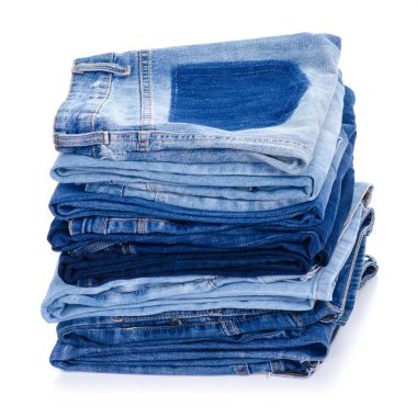 yığın mavi jeans