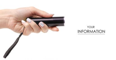 Siyah el feneri lamba el desen