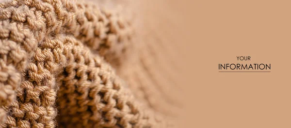 Grande maglia marrone tessuto texture tessuto macro — Foto Stock