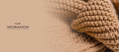 Büyük kahverengi kumaş doku Tekstil makro örgü.