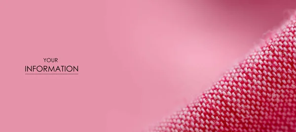 Różowy materiał tkanina tkaniny tekstury makro wzór — Zdjęcie stockowe