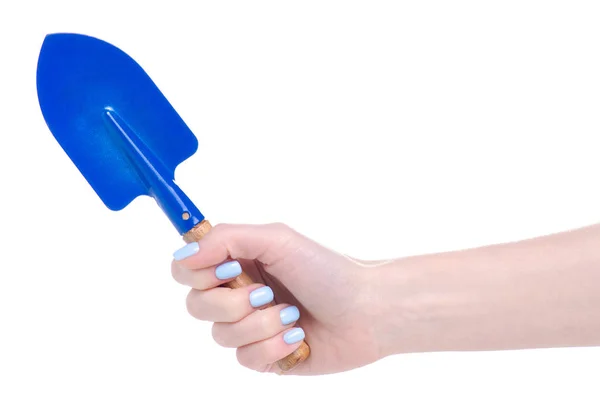 Garden shovel equipment in hand — Stock Photo, Image