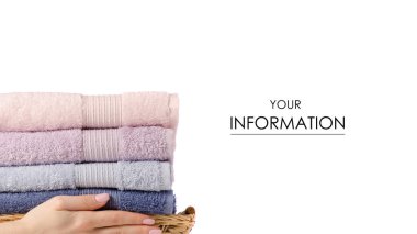 Bir yığın havlu sepete el desen