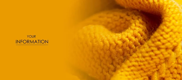 Żółty ciepły materiał tekstury sweter wzór — Zdjęcie stockowe