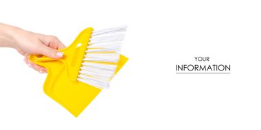 Ellerde süpürge ve toz tavası