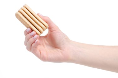 Bebek kurabiyeleri elinde tatlı