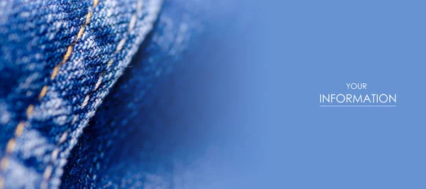 Tessuto blu jeans tessuto tessuto texture tessuto macro modello — Foto Stock