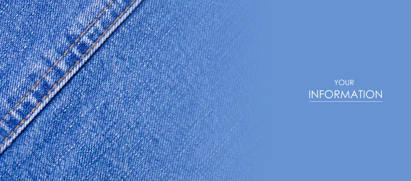 Niebieskie dżinsy tkanina tkaniny materiał tekstury makro wzór — Zdjęcie stockowe