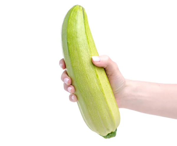 Courgette in hand — Stockfoto
