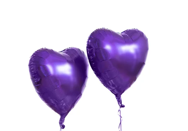 Vakantie Valentijnsdag Partij Decoratie Concept Close Van Opgeblazen Helium Hartvormige — Stockfoto
