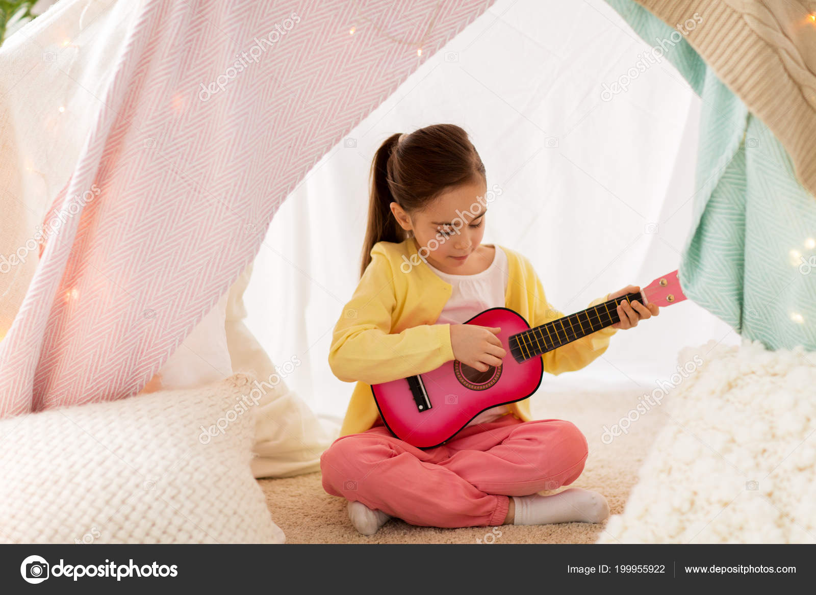 little girl toy guitar