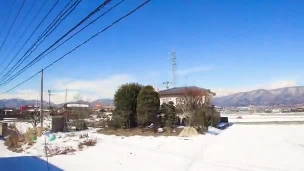 Vue de banlieue de train ou de chemin de fer au Japon — Video