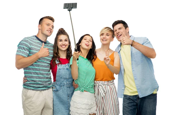 Friends taking selfie by smartphone — Stock Photo, Image