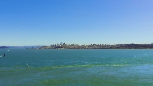 Vista da cidade de san francisco e oceano pacífico — Vídeo de Stock