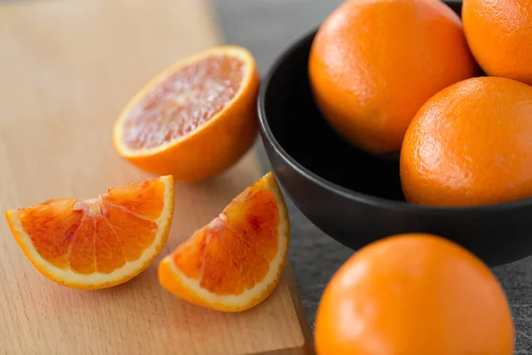 Close up of fresh juicy blood oranges — Stock Photo, Image