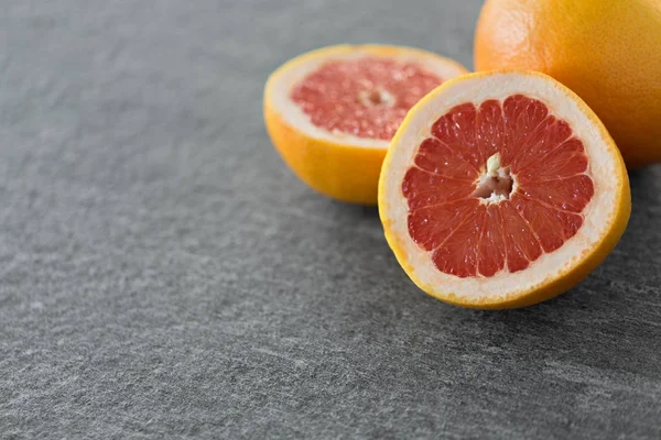 Food Fruits Healthy Eating Concept Close Fresh Juicy Grapefruits — Stock Photo, Image