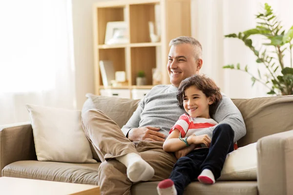 Happy father with little son at home — Stock Photo, Image