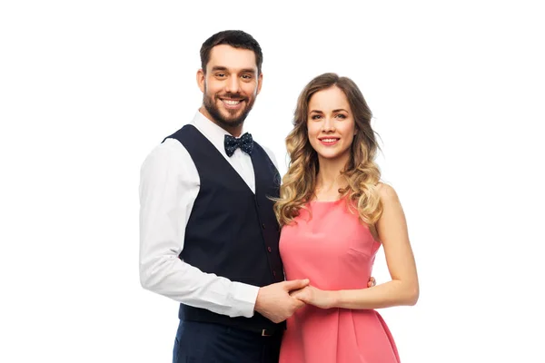 Happy couple in party clothes — Stock Photo, Image