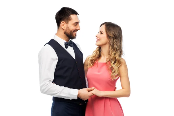 Happy couple in party clothes — Stock Photo, Image