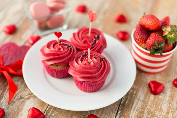 Close up of red sweets for valentines day — Stock Photo, Image