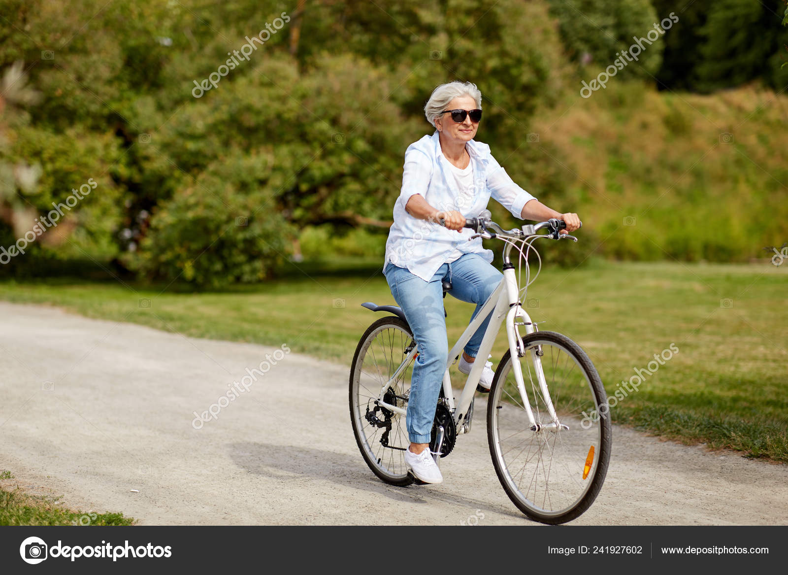 Old woman riding bike sale