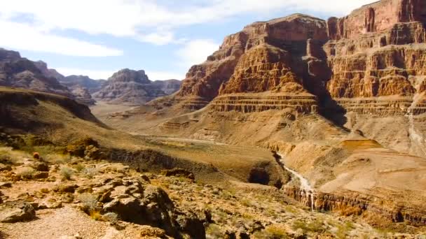 Widok na Wielki Kanion klify — Wideo stockowe