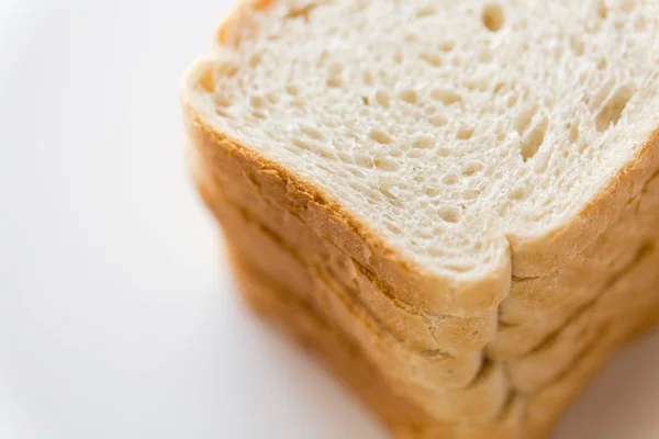 Close up of white toast bread — Stock Photo, Image