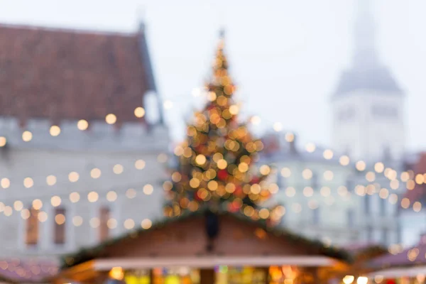 Jarmark bożonarodzeniowy w Tallinie starego ratusza — Zdjęcie stockowe