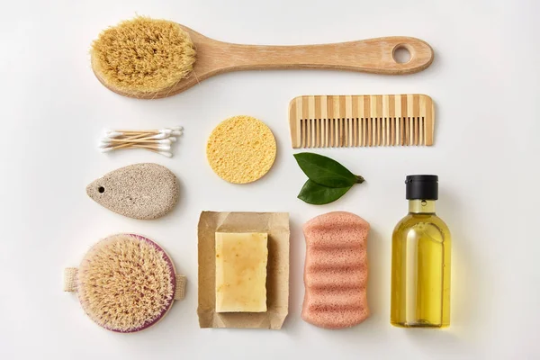 Cosmetici naturali e prodotti per la cura del corpo eco — Foto Stock