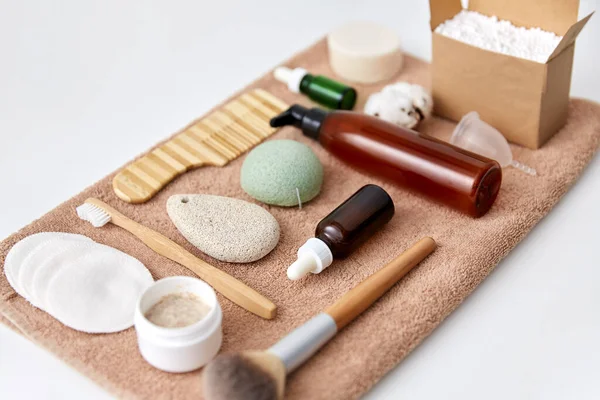 Naturlige kosmetiske produkter og miljøprodukter til kroppspleie – stockfoto