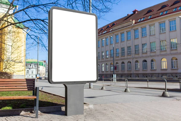 Prázdný billboard v Tallinn City, estonia — Stock fotografie