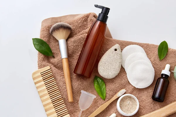 Doğal kozmetik ürünleri ve vücut bakım eko ürünleri — Stok fotoğraf