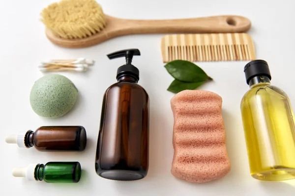 Cosméticos naturales y productos ecológicos para el cuidado del cuerpo — Foto de Stock