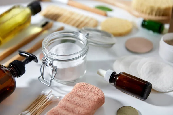 Doğal kozmetik ürünleri ve vücut bakım eko ürünleri — Stok fotoğraf