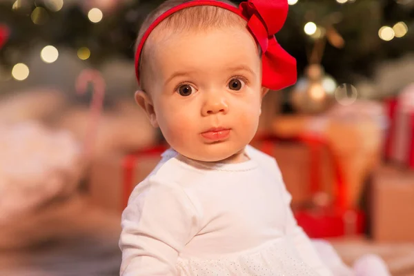 Linda menina no Natal — Fotografia de Stock