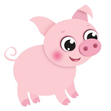 Çocuk çizgi film domuz vektör görüntü