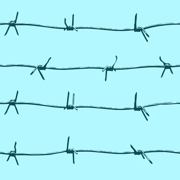 Barbed wire Seamless vector pattern. — Stock Vector