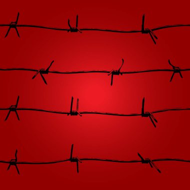 Dikenli tel sorunsuz vektör desen.