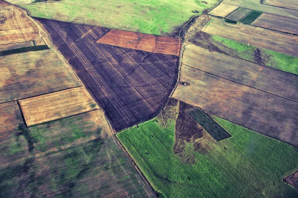 Luchtfoto van groene platteland — Stockfoto