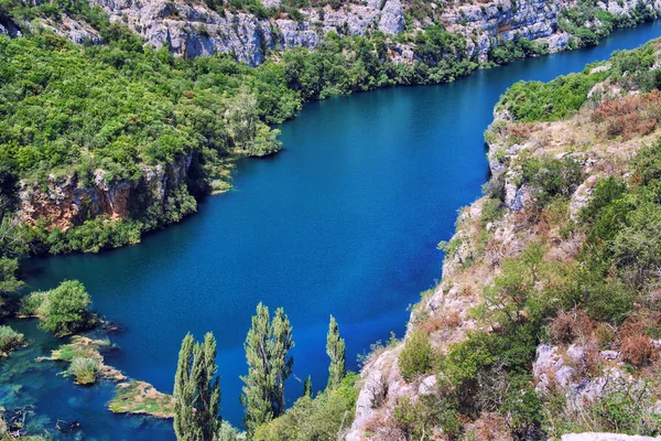 Vale do rio Krka, Parque Nacional Krka na Croácia — Fotografia de Stock