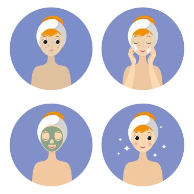 Yüz kız için gidermek için adımları.