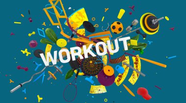 Egzersiz renkli kavramı