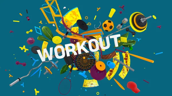 Workout colorful concept — Stock Photo, Image