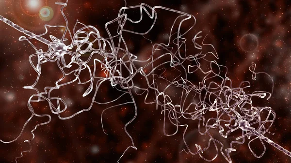 अमूर्त अंतरिक्ष में न्यूरॉन सेल के साथ अवधारणात्मक छवि — स्टॉक फ़ोटो, इमेज